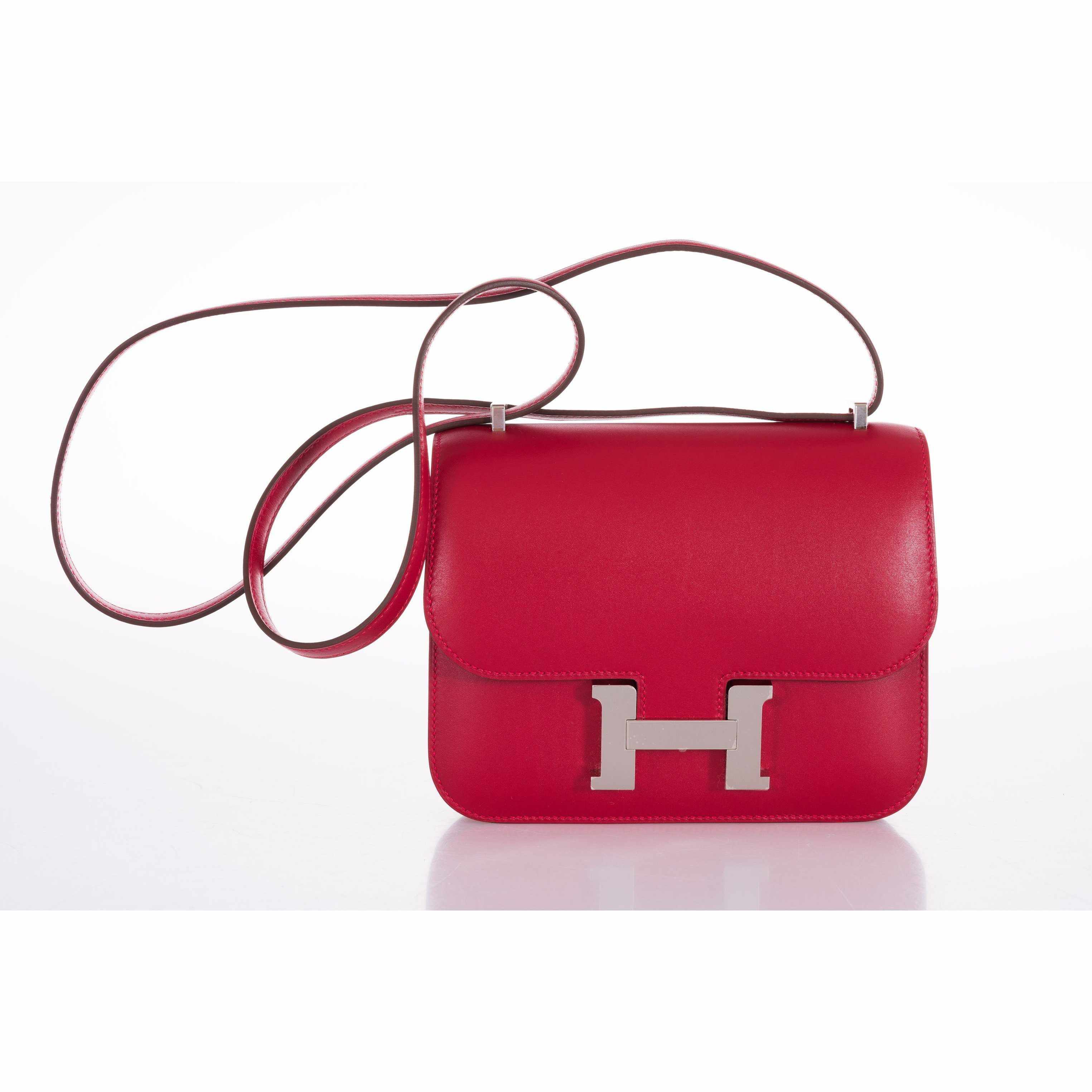 Hermès Constance 18 Rouge VIF Tadelakt Palladium Hardware | JANEFINDS
