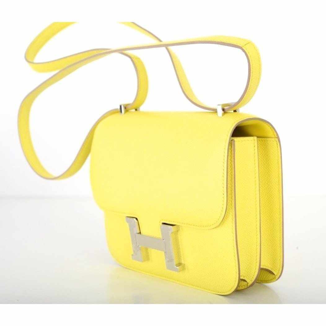 Hermès Constance 18 Soufré Yellow Epsom Palladium Hardware