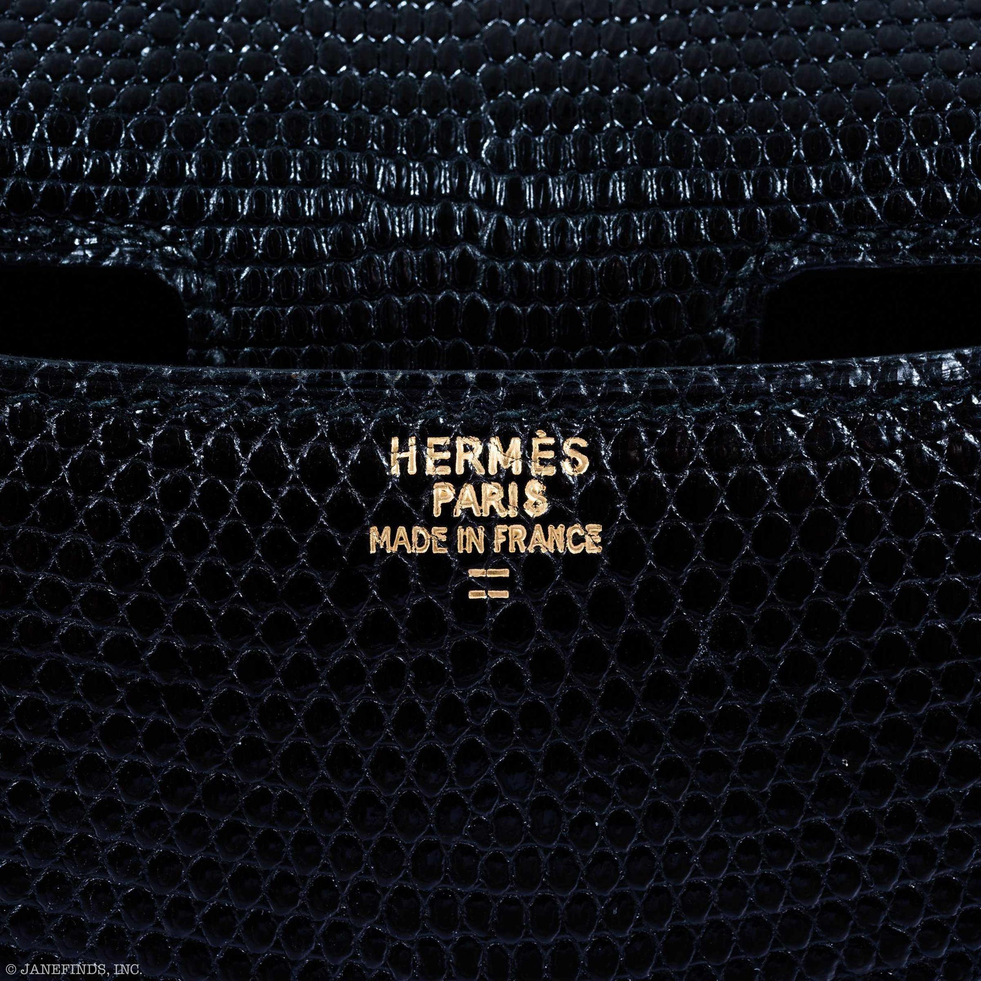 Hermès Constance 24 Black Lizard Gold Hardware
