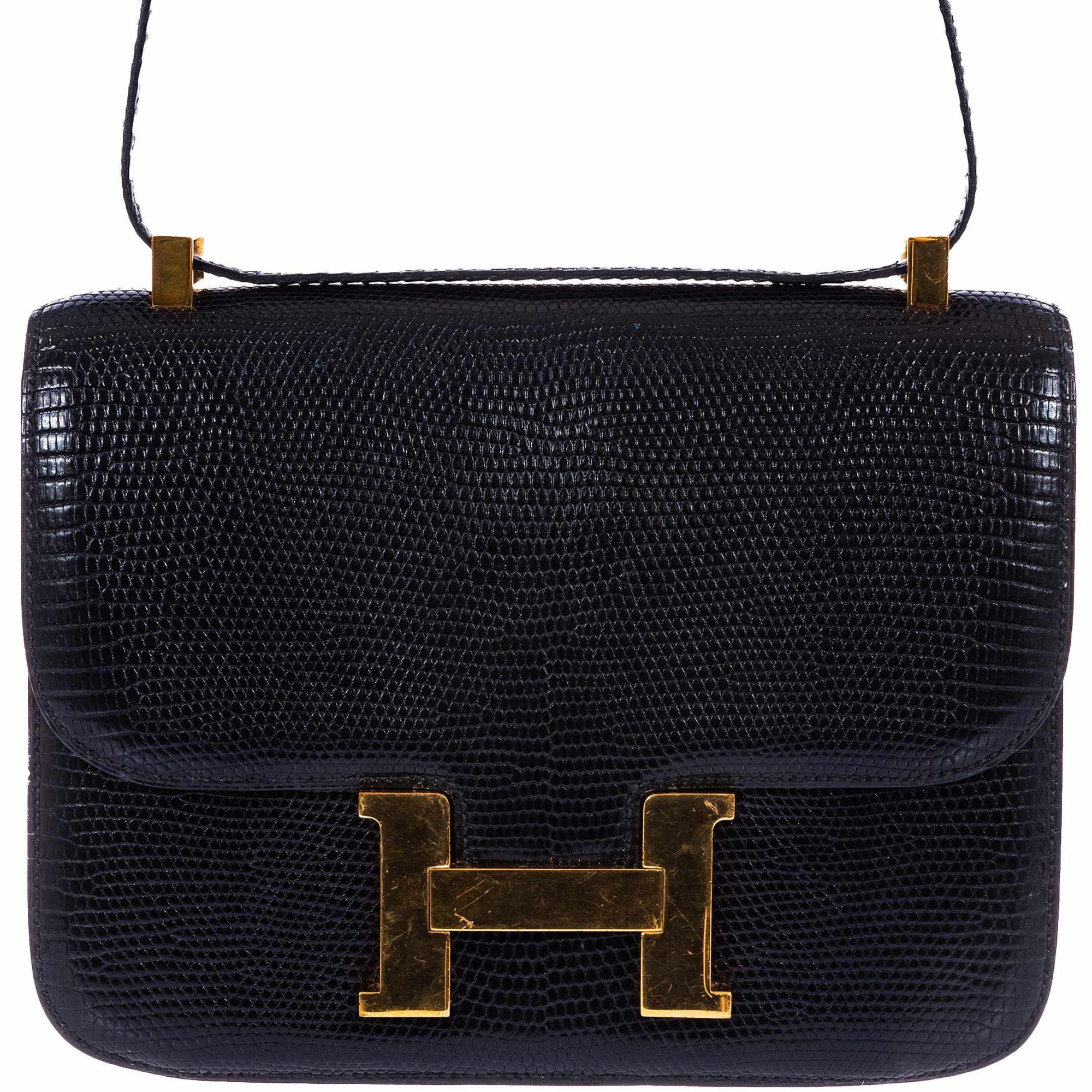 Hermès Constance 24 Black Lizard Gold Hardware