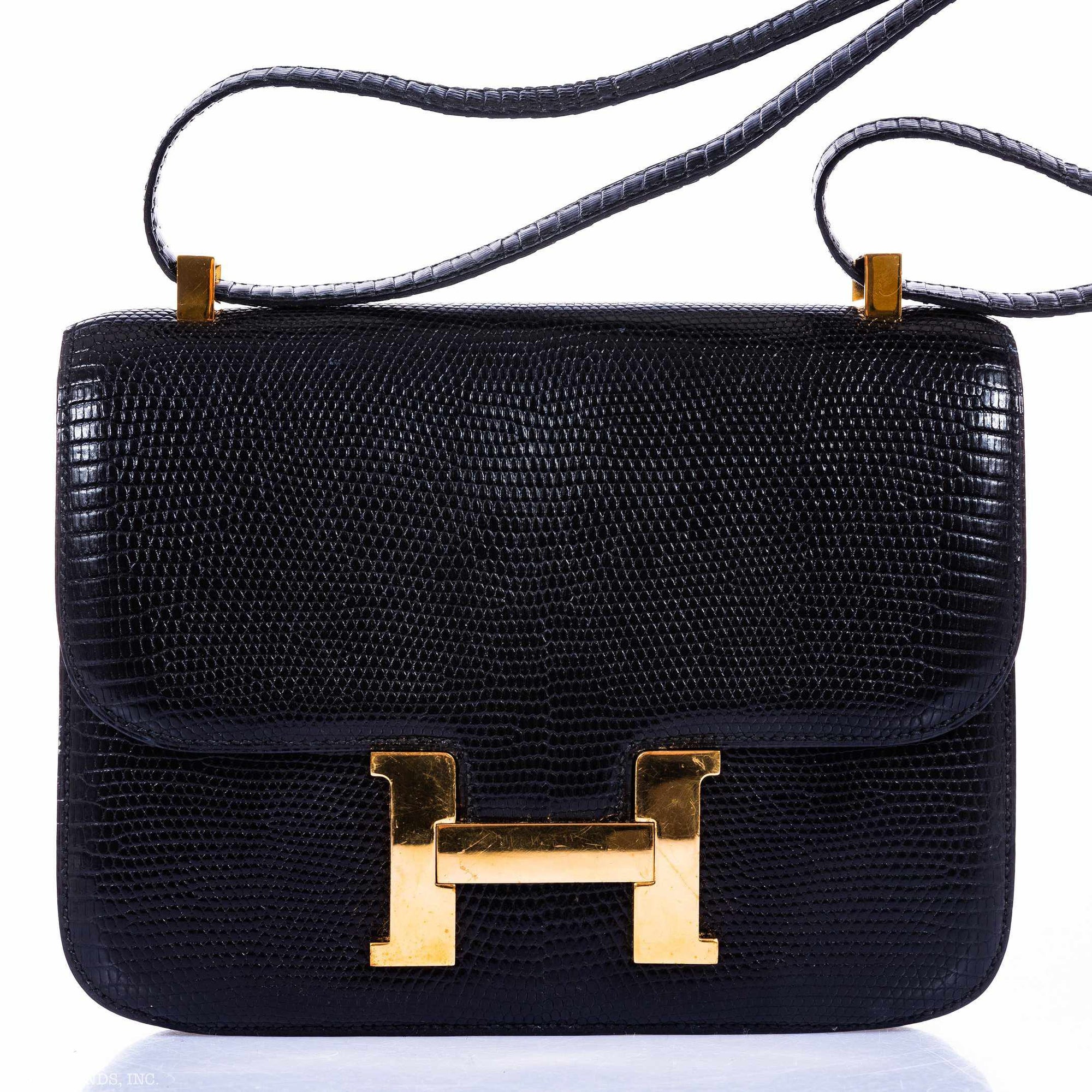 Hermès Constance 24 Black Lizard Gold Hardware