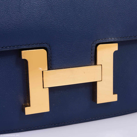 Hermès Constance 24 Bleu Saphir Swift Gold Hardware
