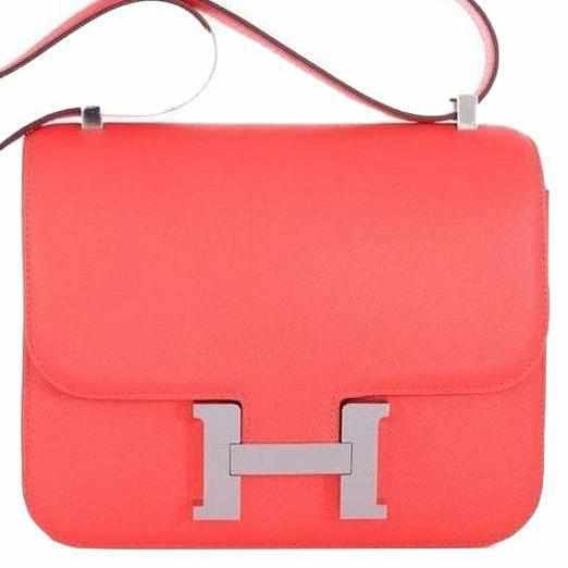 Hermès Constance 24 Rose Jaipur Epsom Palladium Hardware