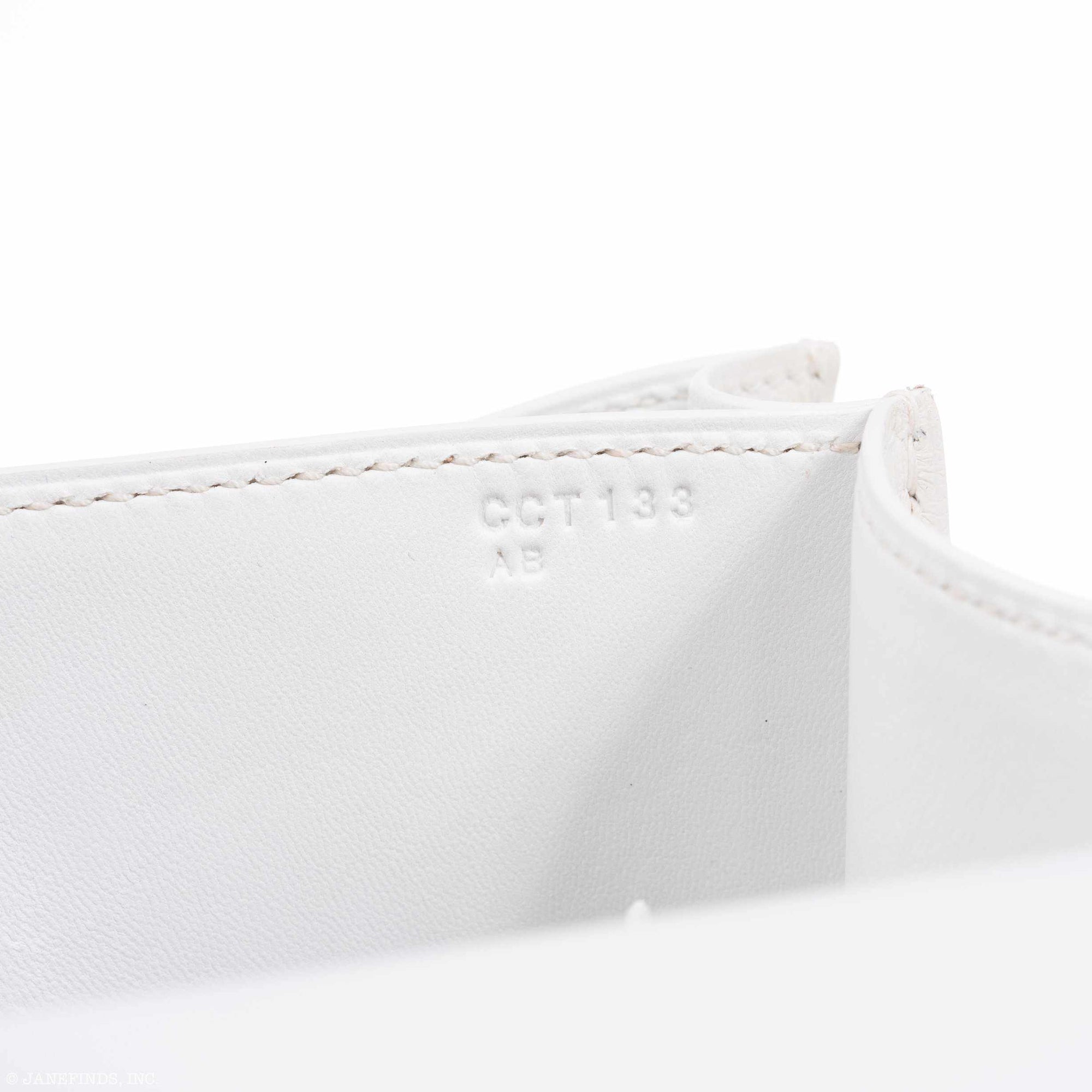 Hermès Constance 24 White Evercolor Multi Color Enamel Palladium Buckle