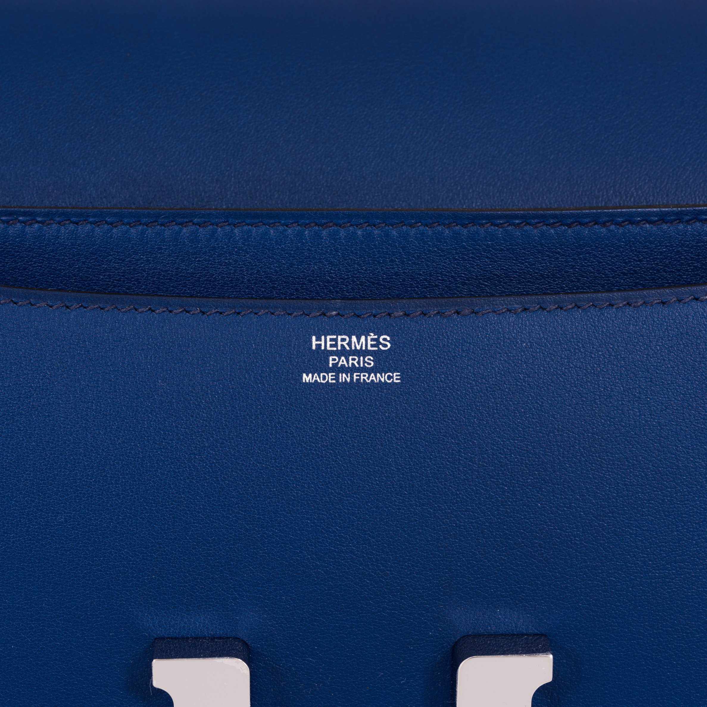 Hermès Constance Elan 25 Blue Sapphire Swift Palladium Hardware