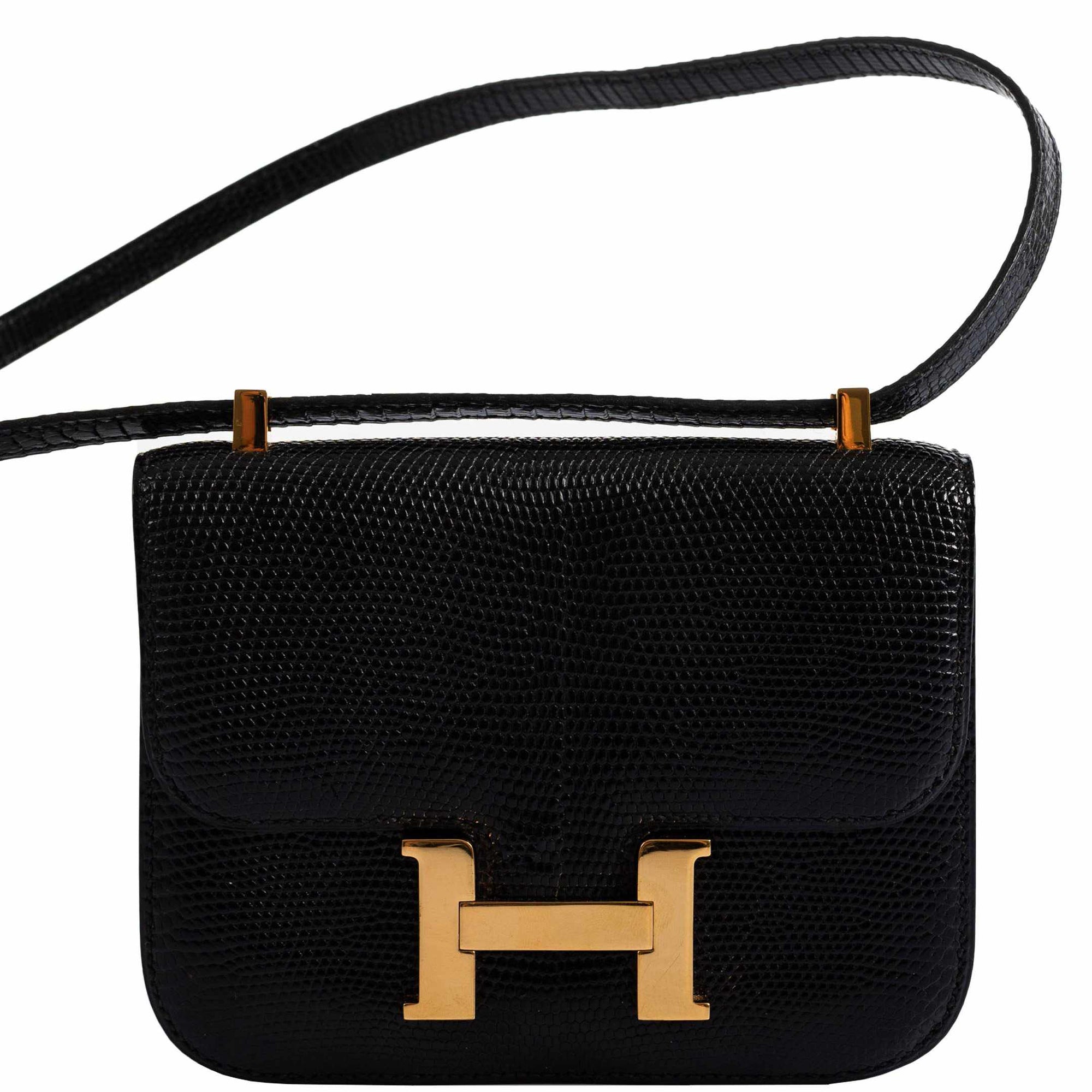 Hermès Constance Micro Noir Lézard Gold Hardware