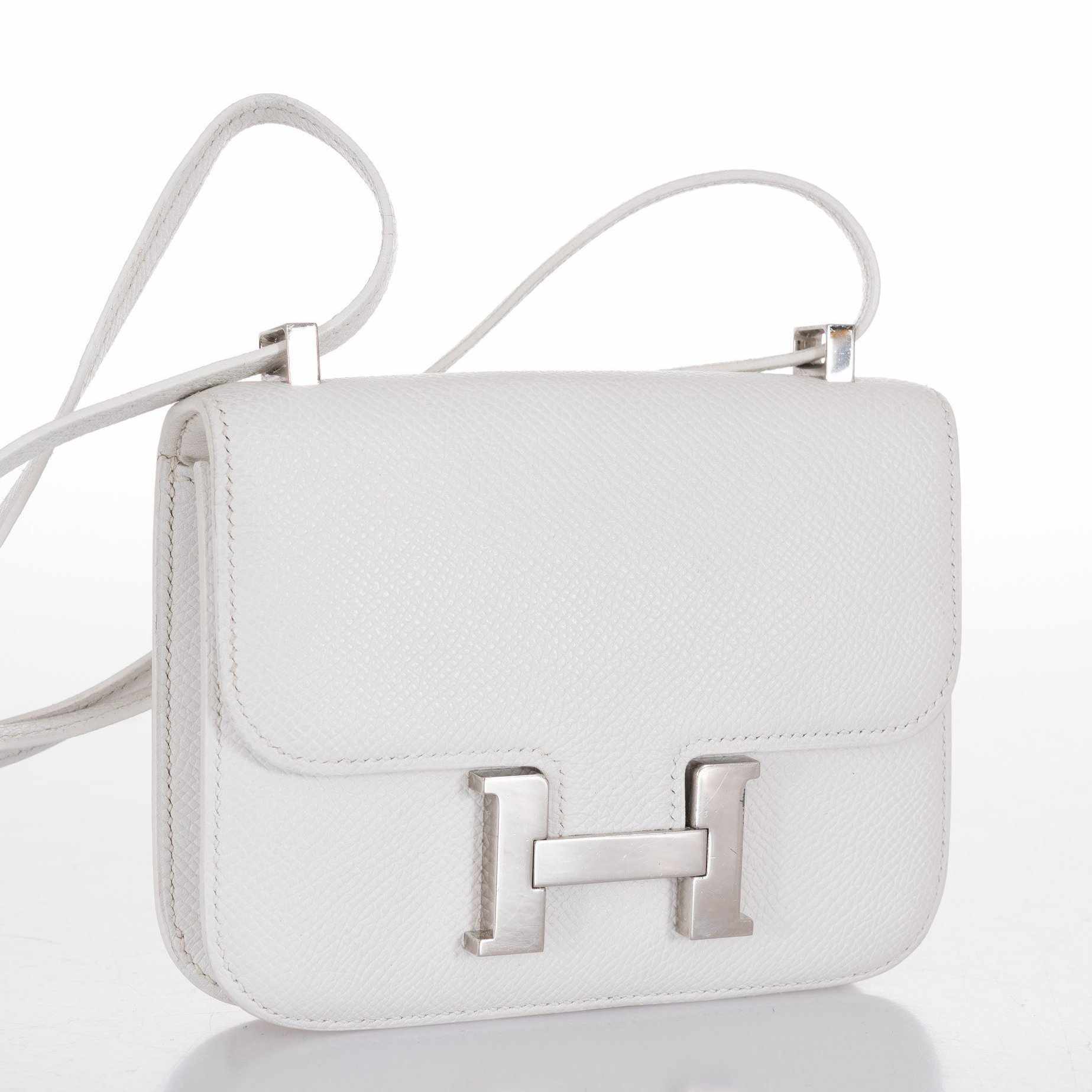 Hermès Constance White Micro Epsom Palladium Hardware