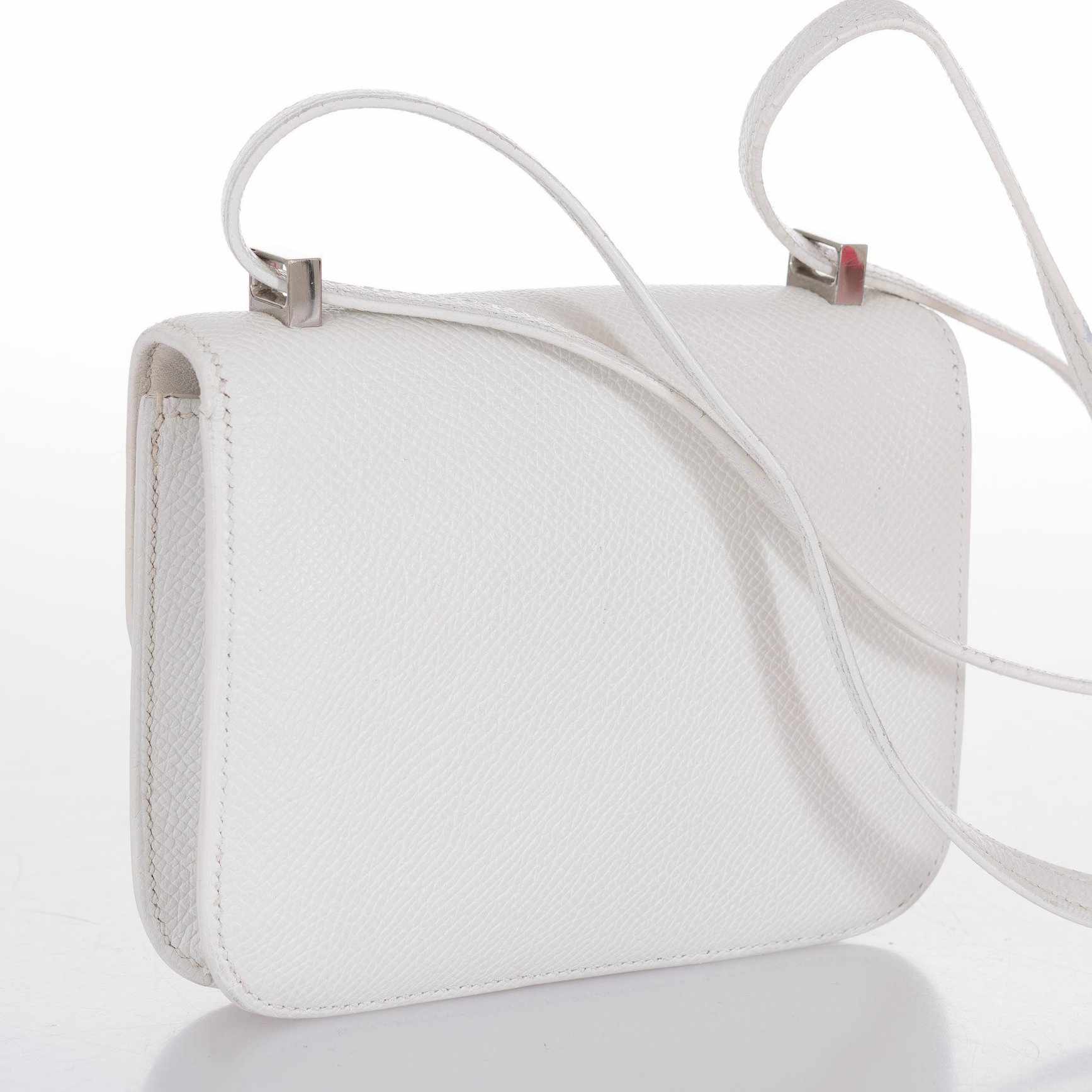 Hermès Constance White Micro Epsom Palladium Hardware