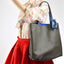 Hermès Double Sens 45 Tote Blue Electric And Etain Grey Clemence Reversible