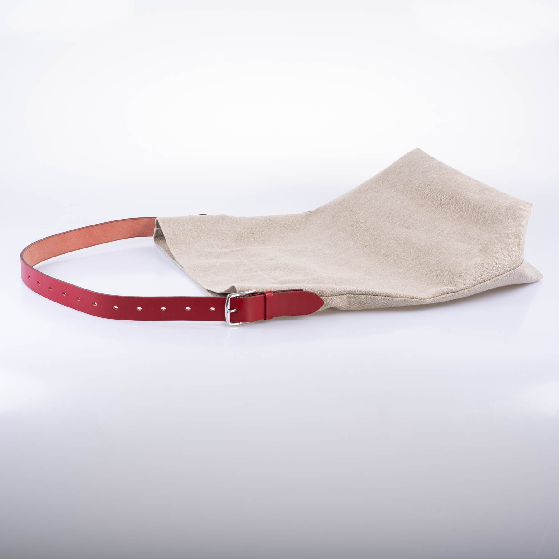 Hermès Etriviere Shoulder MM Burlap & Rouge Vif Vache Hunter with Palladium Hardware