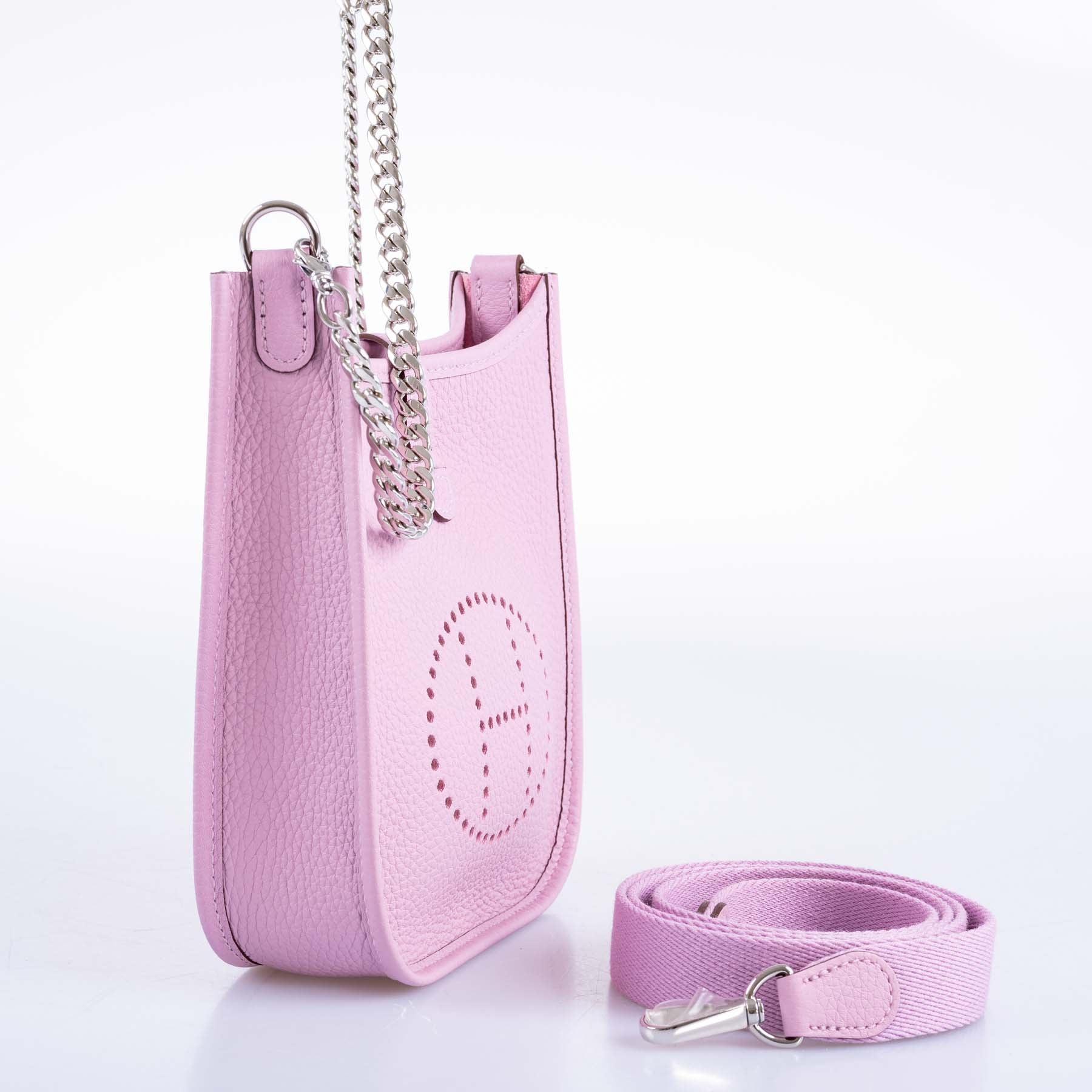 Hermès Evelyne 16 TPM Mauve Sylvestre Clemence Palladium Hardware