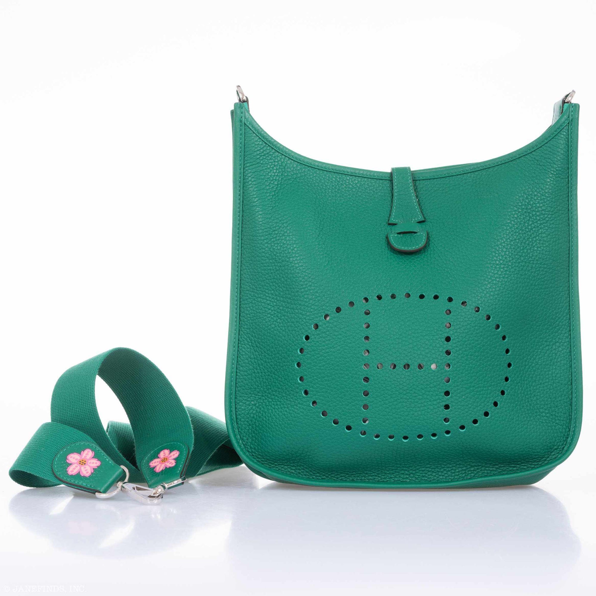 Hermès Evelyne III PM Vert Vertigo Clemence Daisy * JaneFinds Custom Shop