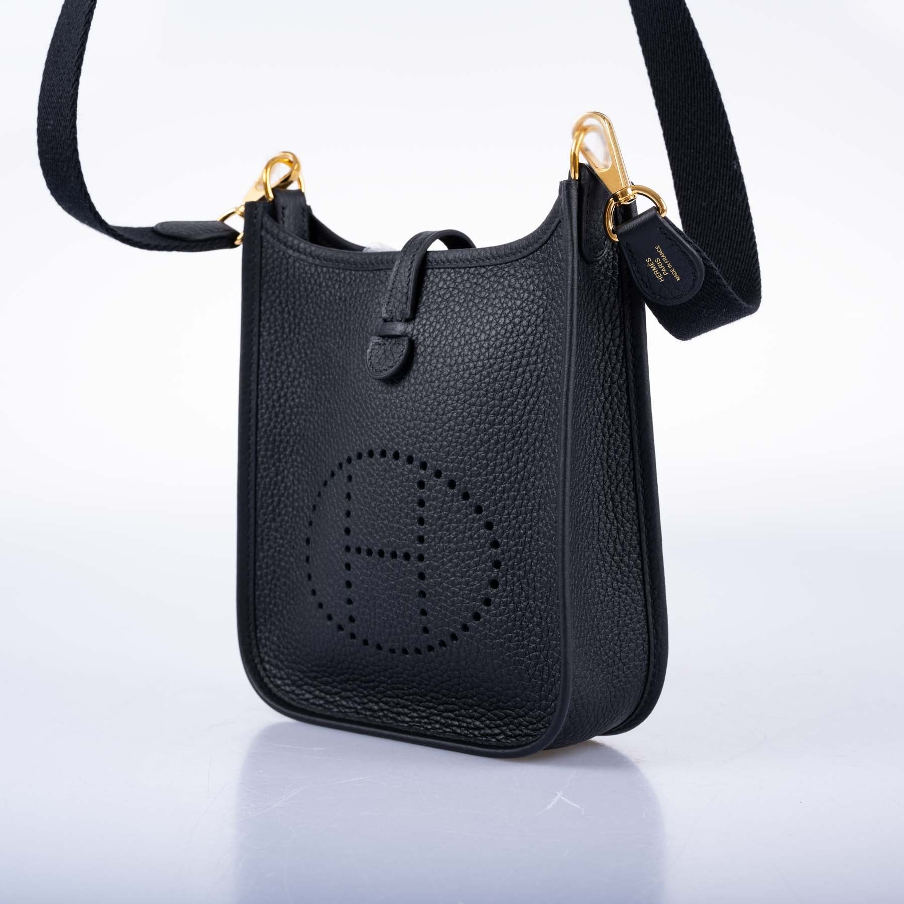 Hermès Evelyne TPM Black Clemence Gold Hardware