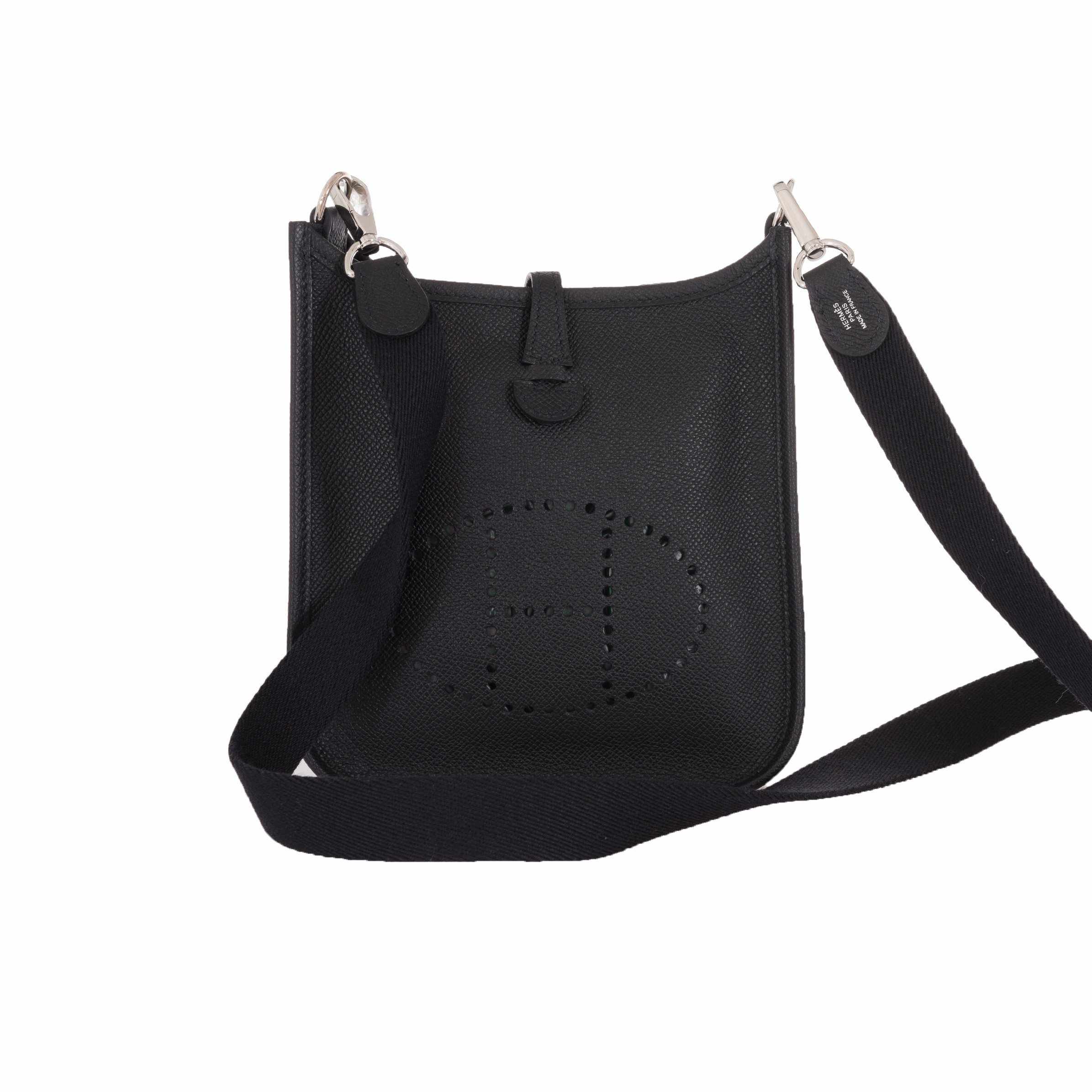 Hermès Evelyne TPM Black Epsom Palladium Hardware