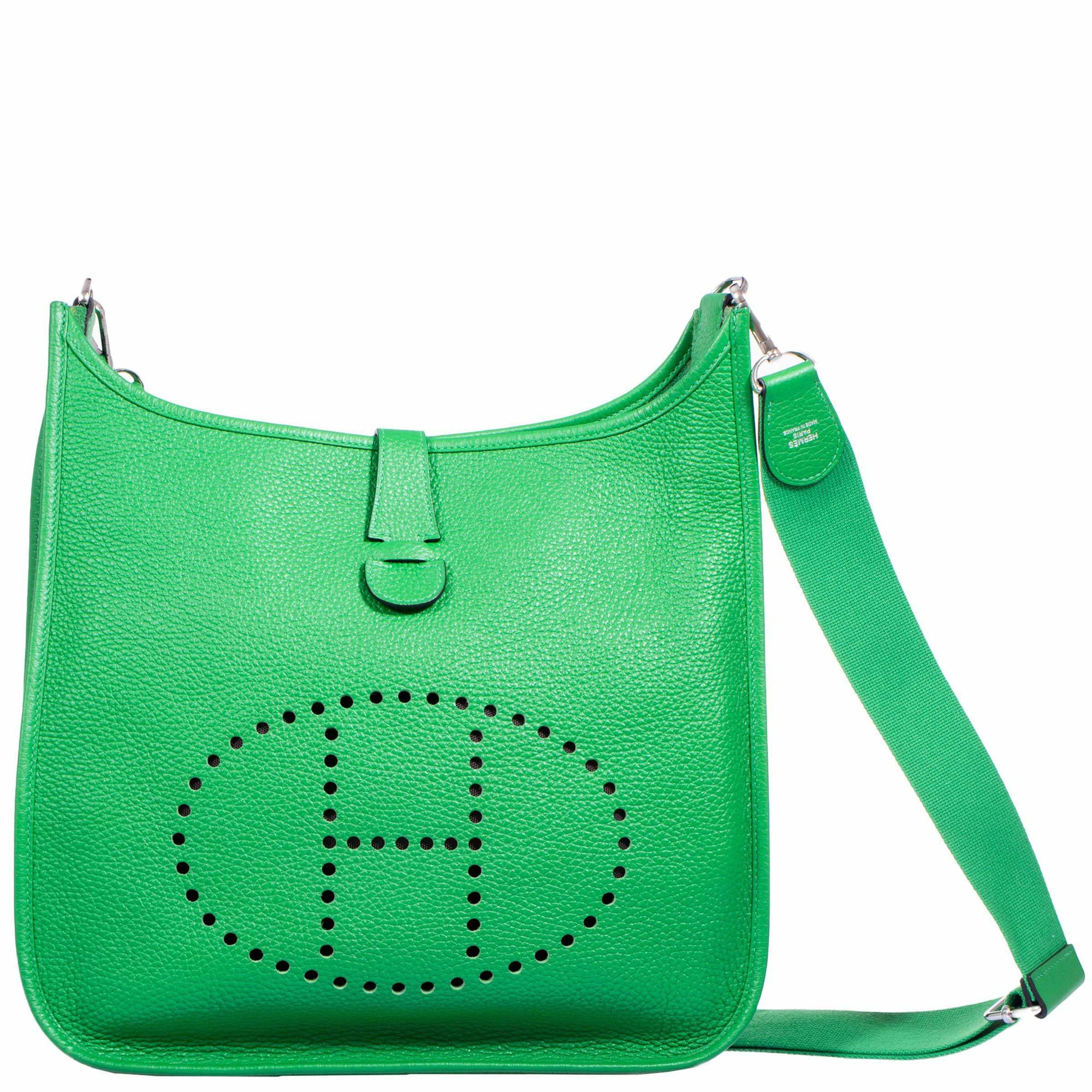 Hermès Evelyne Taurillon III GM Bambou Bamboo Clemence Palladium