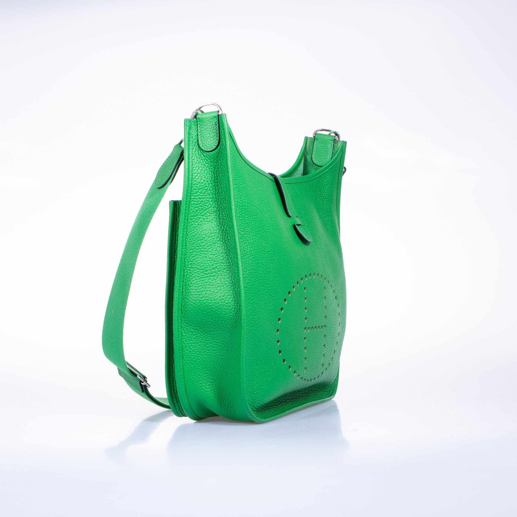 Hermès Evelyne Taurillon III GM Bambou Bamboo Clemence Palladium