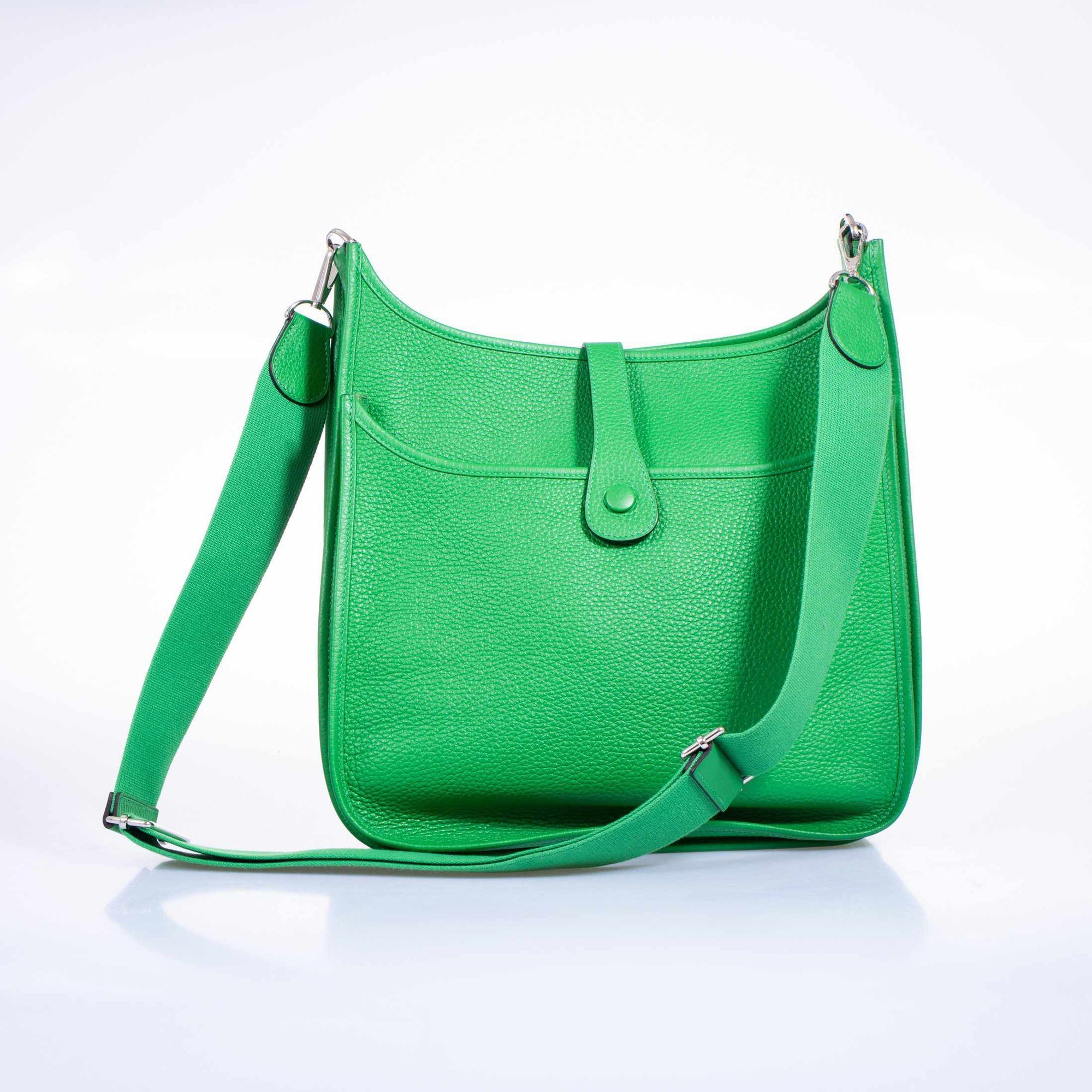 Hermès Evelyne Taurillon III GM Bambou Bamboo Clemence Palladium