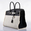 Hermès Fray Fray Birkin 35 Black Swift & Toile H with Palladium Hardware - 2021, Z