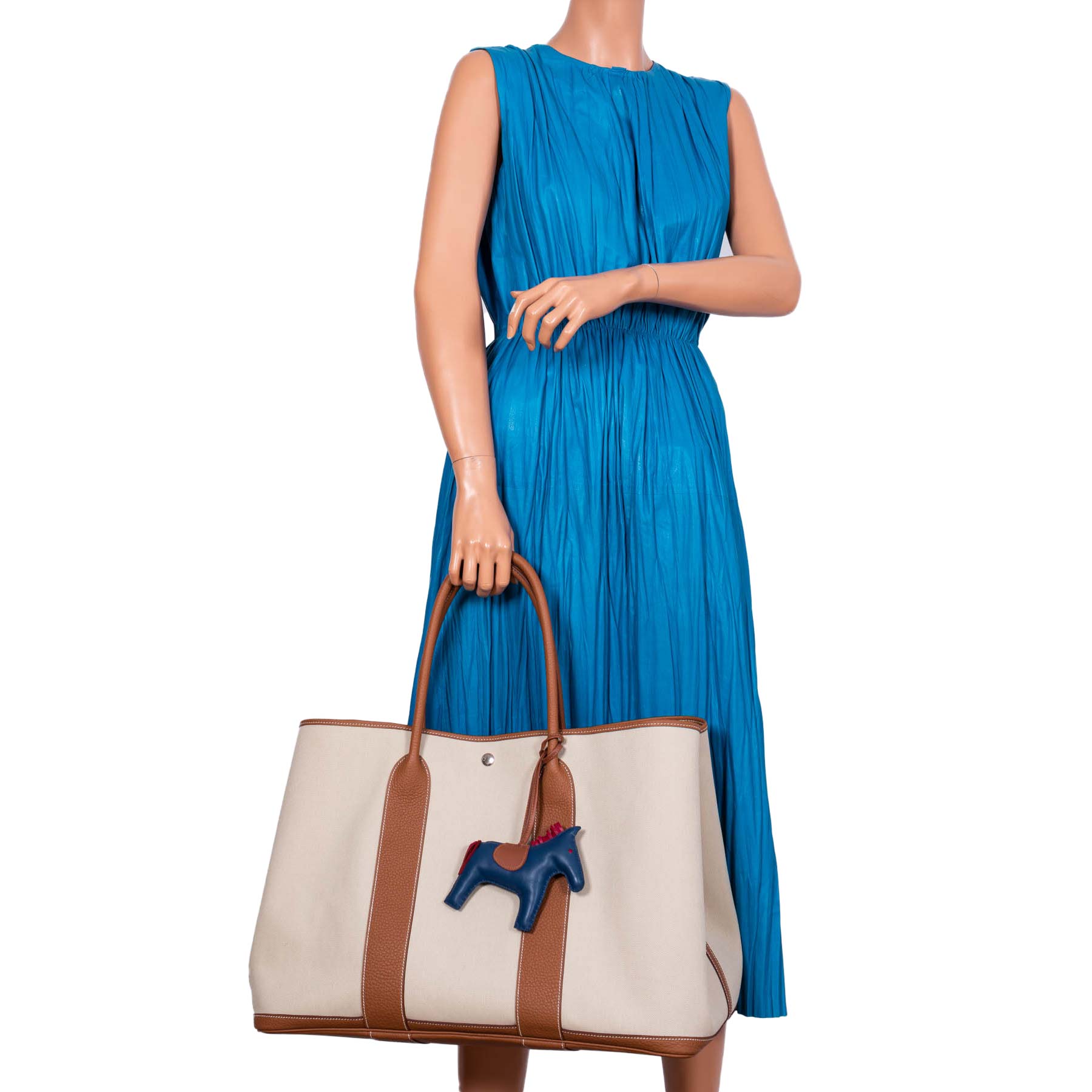 Hermès Garden Party 50 Toile & Gold Negonda with Palladium Hardware