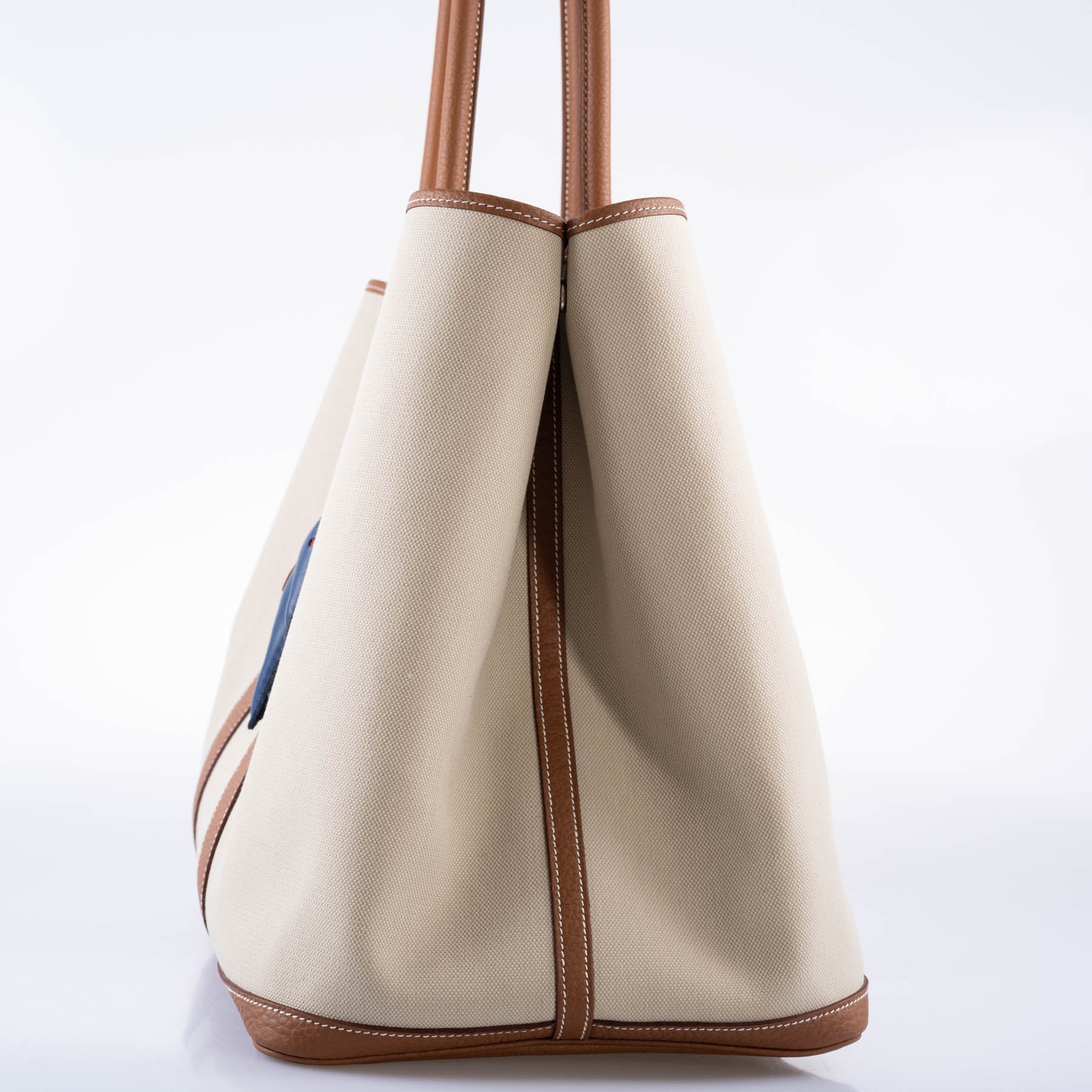 Hermès Garden Party 50 Toile & Gold Negonda with Palladium Hardware