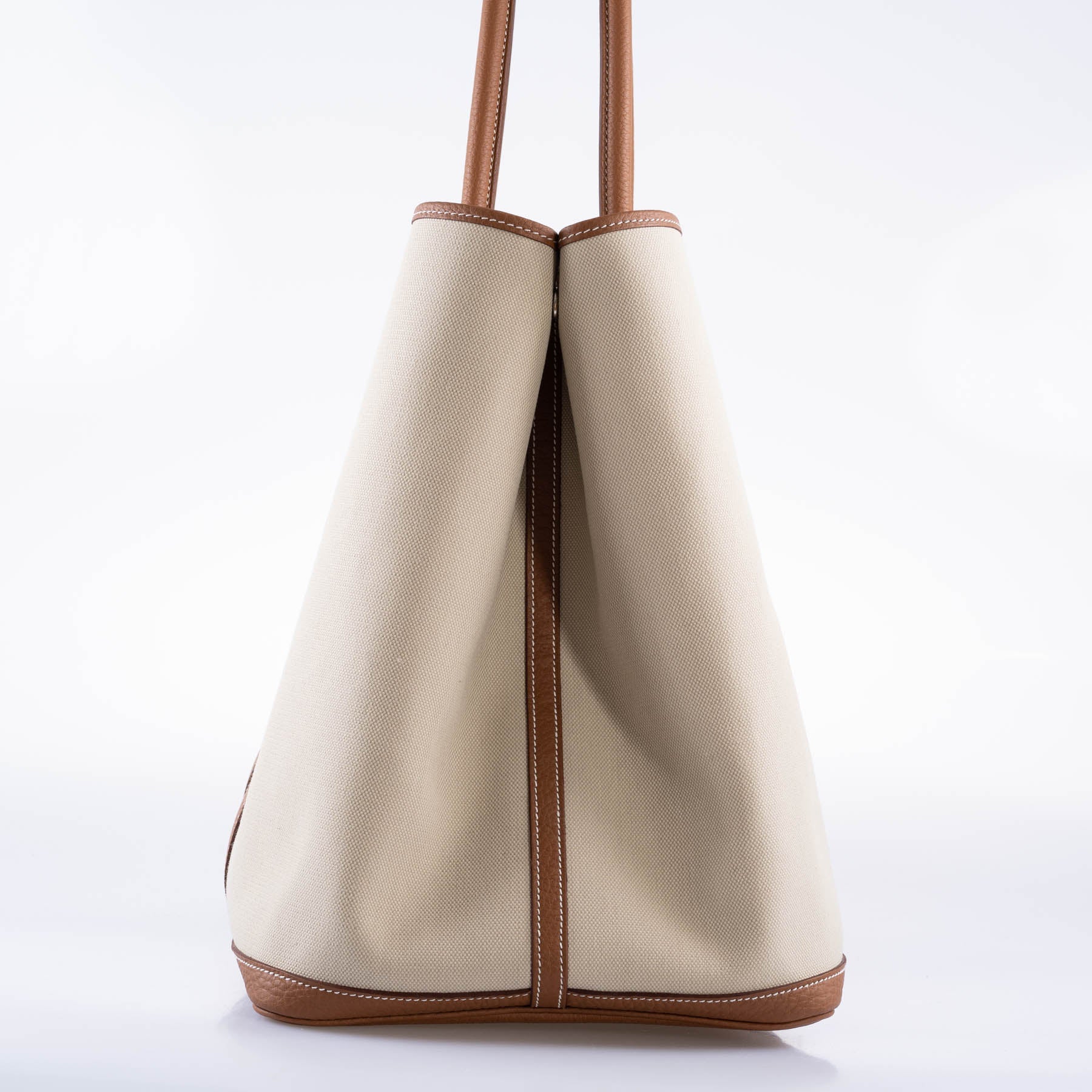 Hermès Garden Party 50 Toile & Gold Negonda with Palladium Hardware