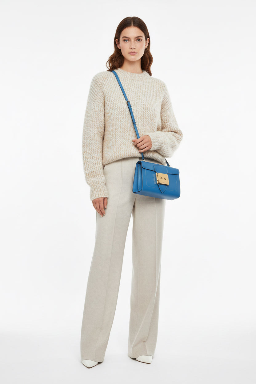 Hermès Goodlock Blue Izmir Calf Gold Hardware