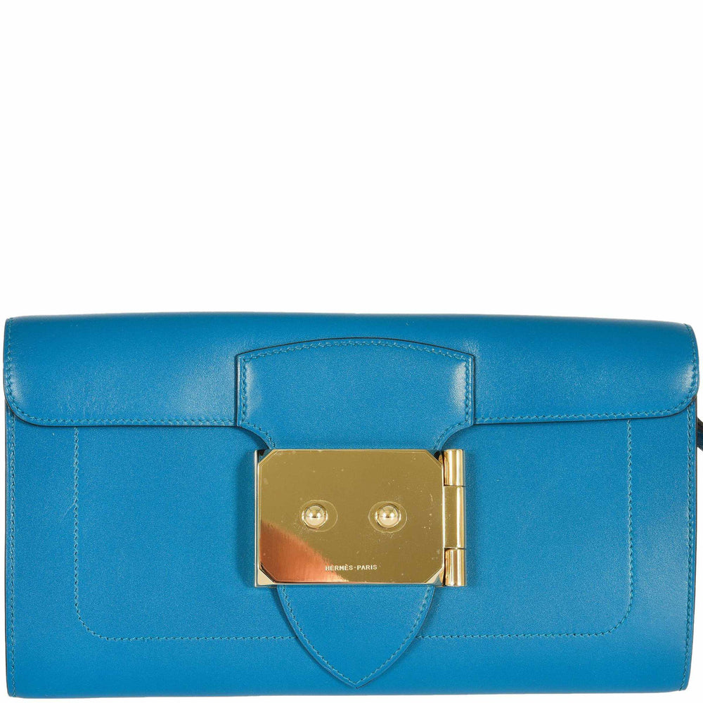 Hermès Goodlock Blue Izmir Calf Gold Hardware