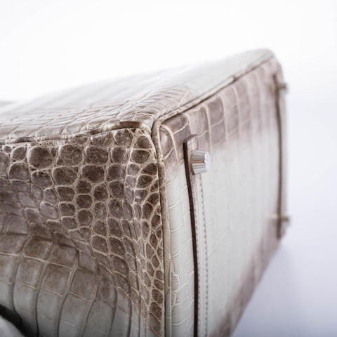 Hermès Gris Cendre Himalaya Birkin 30 Matte Nilo Crocodile with Palladium Hardware - 2013, Q Square
