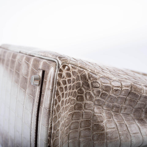 Hermès Gris Cendre Himalaya Birkin 30 Matte Nilo Crocodile with Palladium Hardware - 2013, Q Square