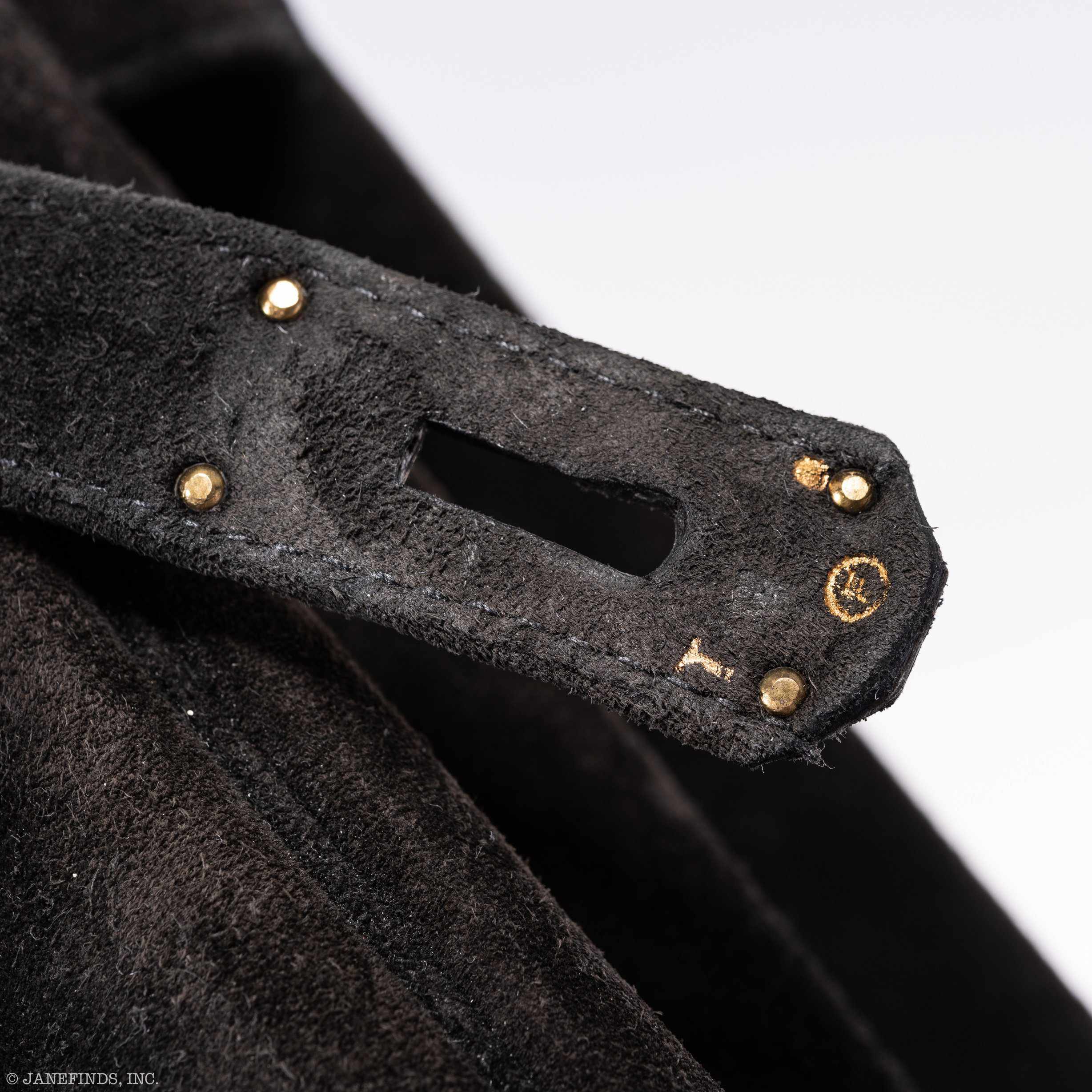 Hermès HAC Birkin 40 Black Suede & Crocodile Gold Hardware