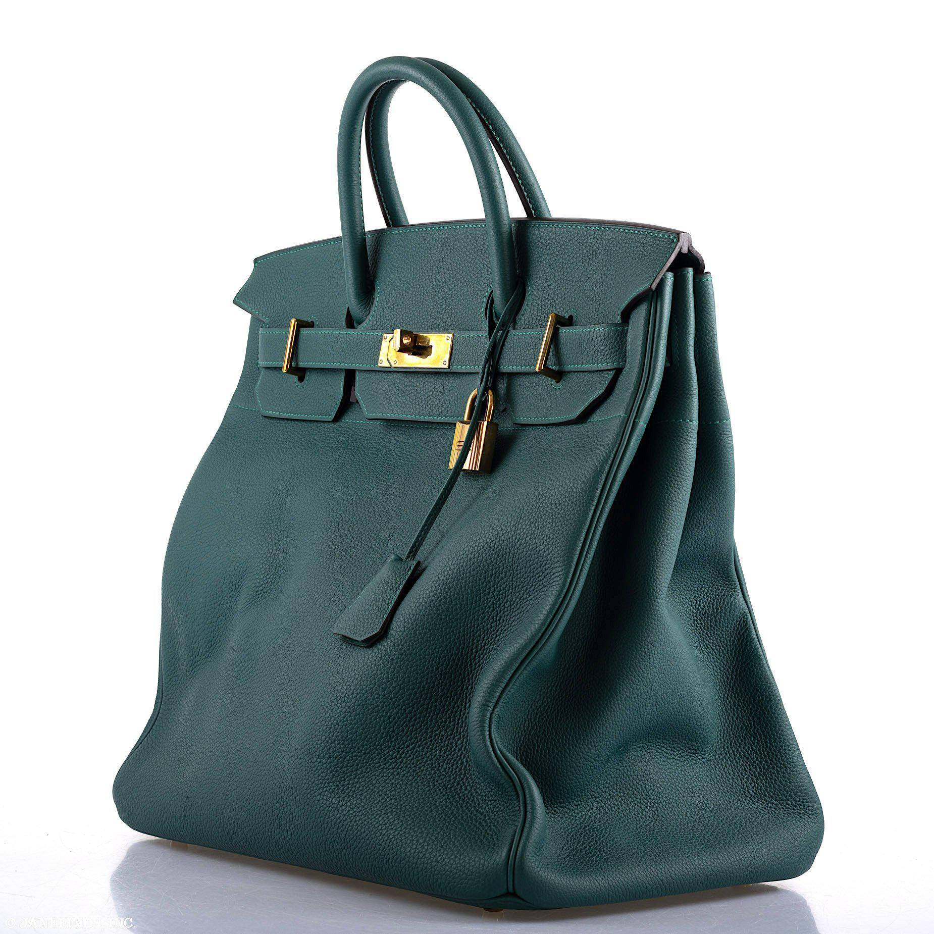 Hermès HAC Birkin 40 Malachite Togo with Gold Hardware