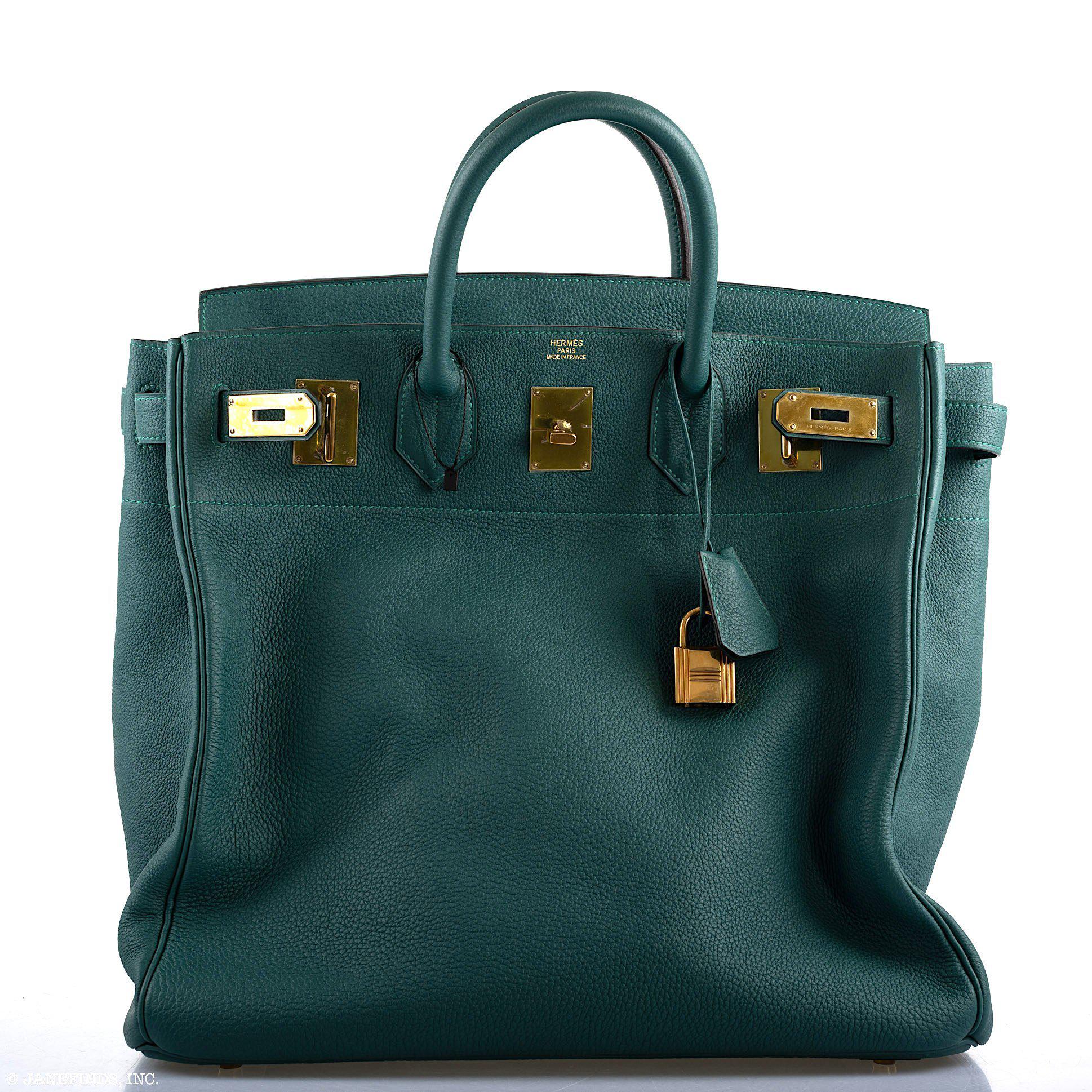 Hermès HAC Birkin 40 Malachite Togo with Gold Hardware