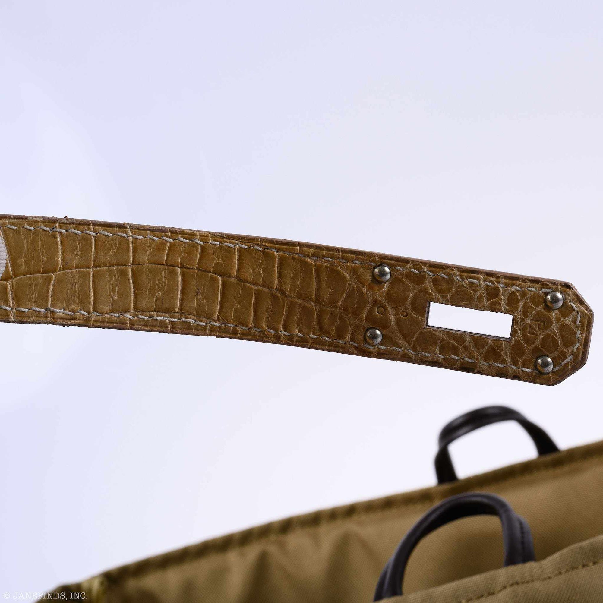 Hermès HAC Birkin 40 Poussiere Porosus Crocodile Palladium Hardware