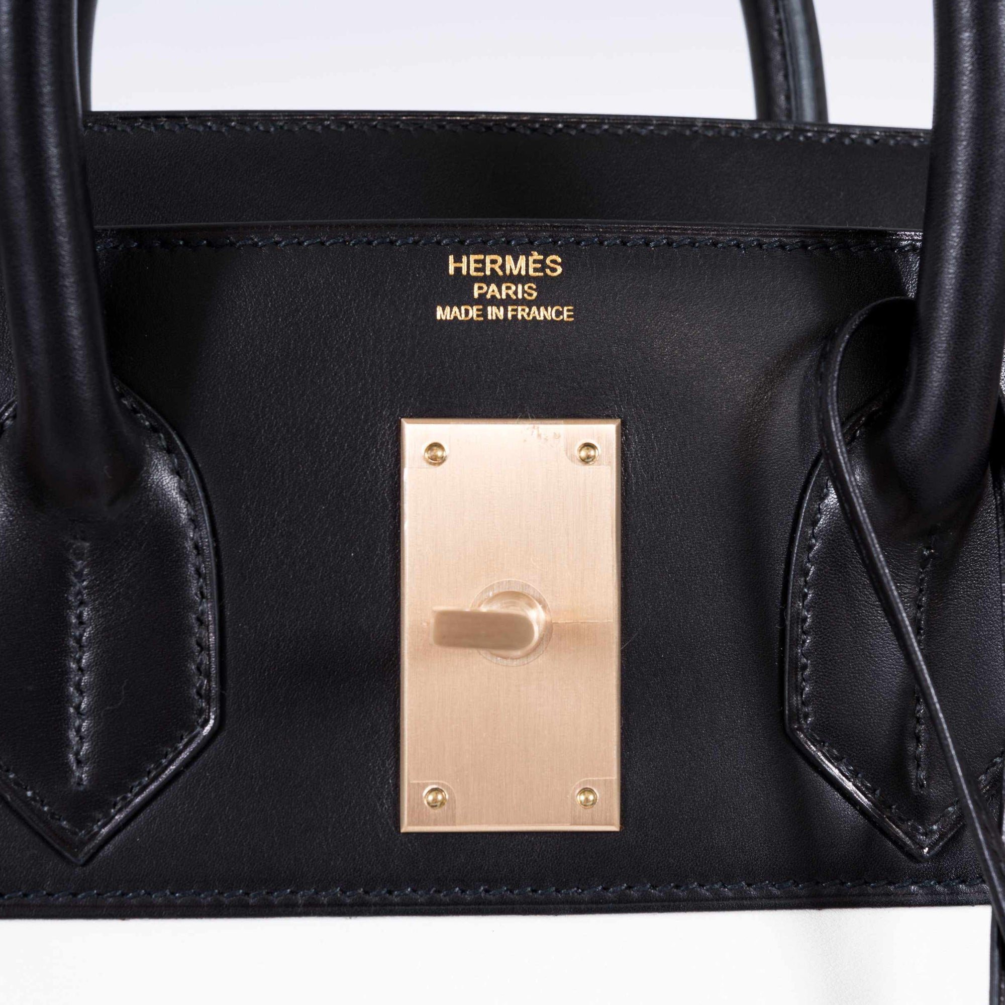 Hermès HAC Birkin 50 Toile Suede and Swift Brushed Gold Hardware Runway