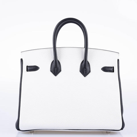 Hermès HSS Birkin 25 Black and White Togo with Palladium Hardware - 2018, C