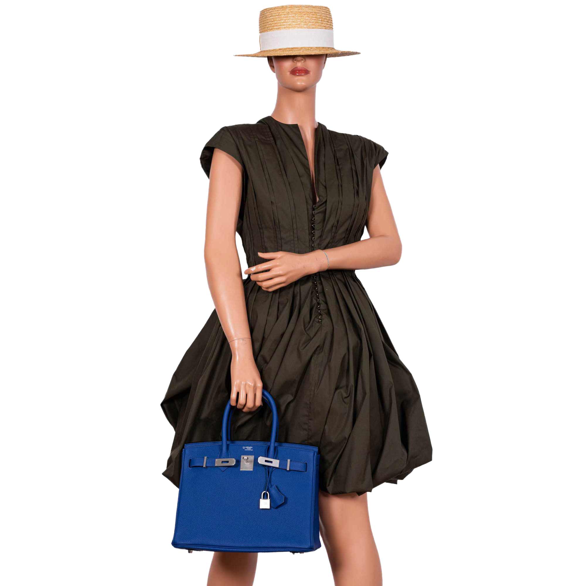 Hermès HSS Birkin 30 Blue Electric Togo with Brushed Palladium Hardware
