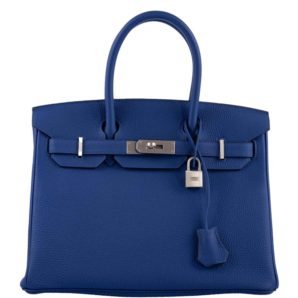 Hermès HSS Birkin 30 Blue Electric Togo with Brushed Palladium Hardware