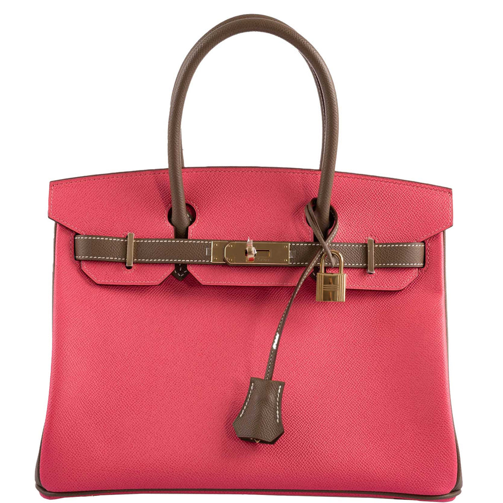 Hermès HSS Birkin 30 Rose Azalee & Etoupe Epsom with Permabrass Hardware