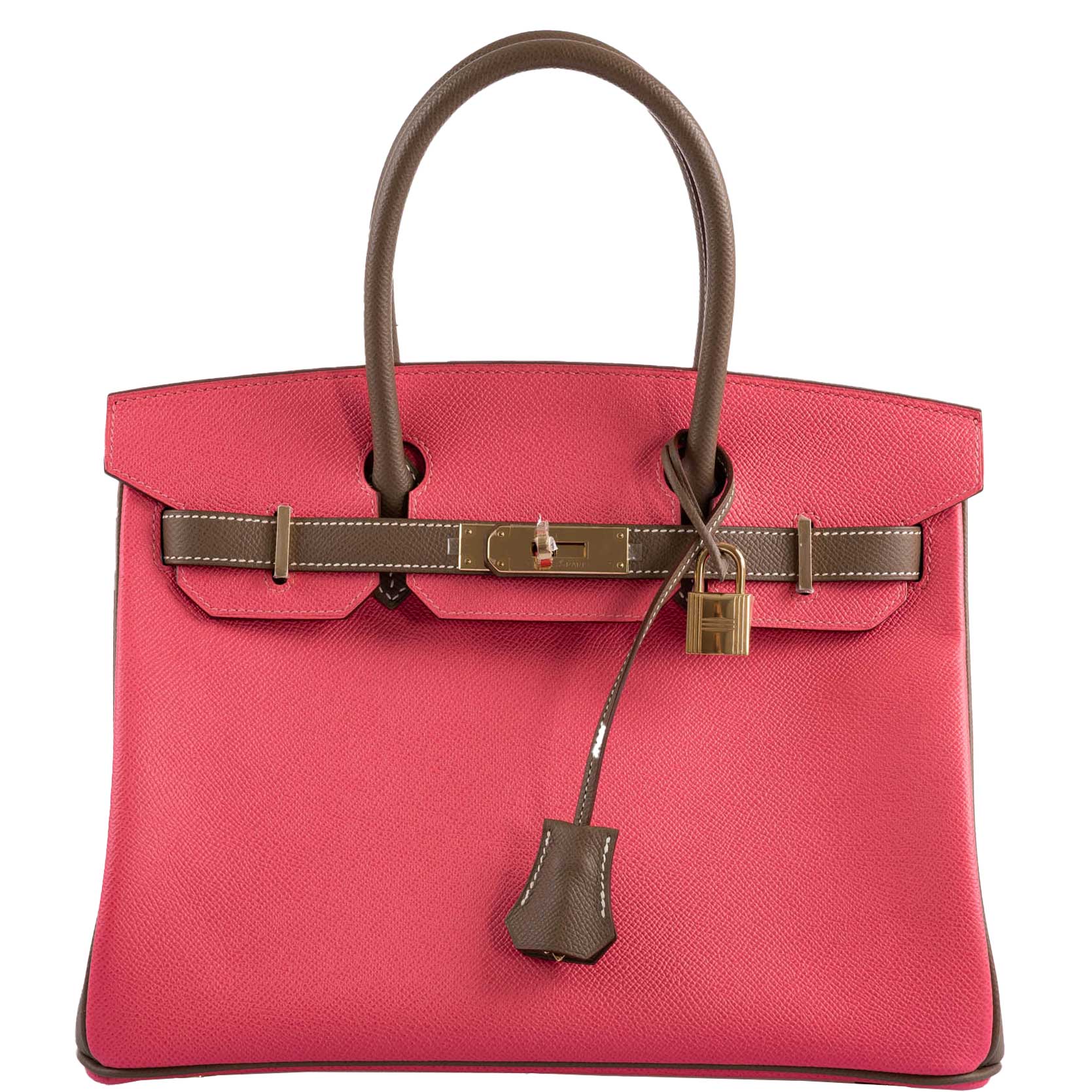 Hermès HSS Birkin 30 Rose Azalee & Etoupe Epsom with Permabrass Hardware