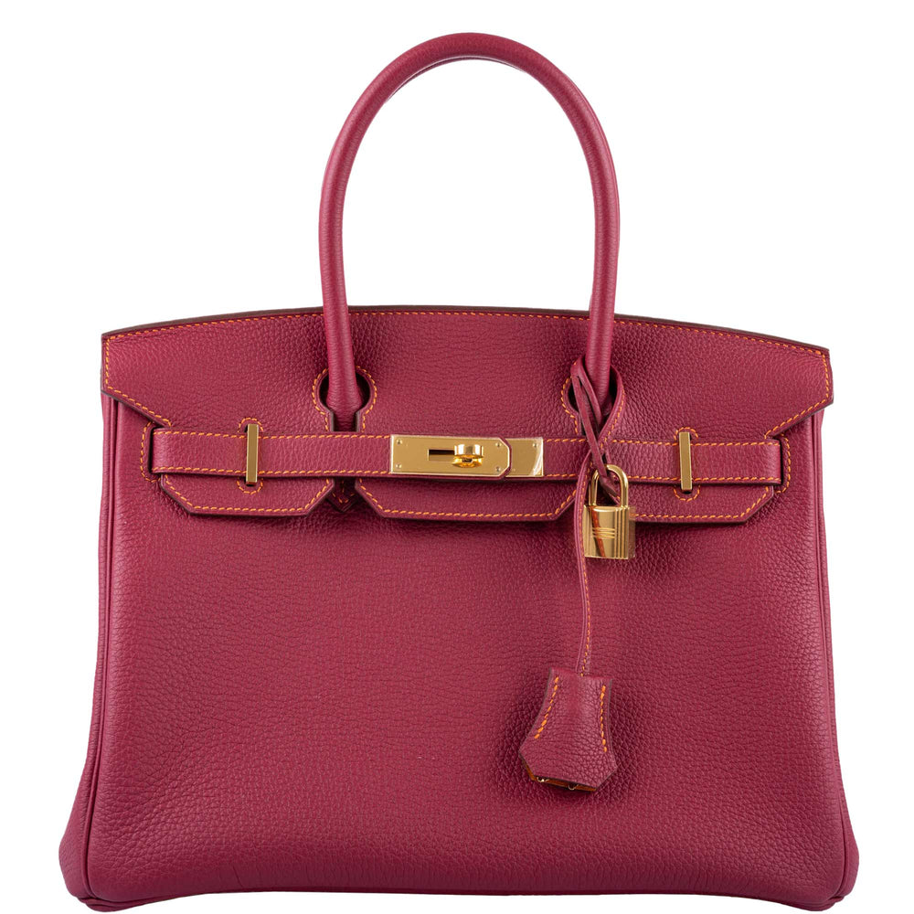 Hermès HSS Birkin 30 Rubis Togo & Orange H with Gold Hardware
