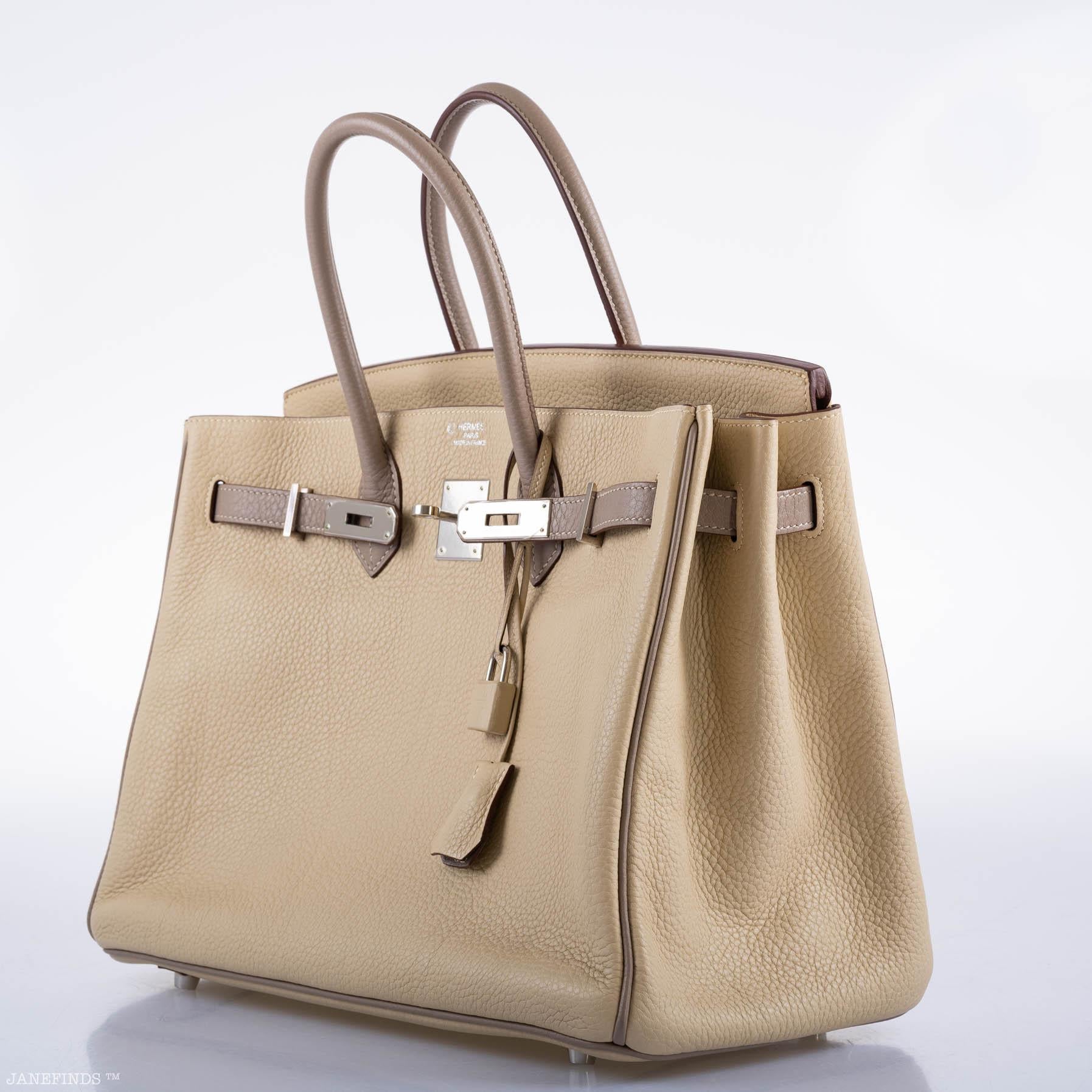Hermès HSS Birkin 35 Parchemin & Etoupe Epsom with Palladium Hardware