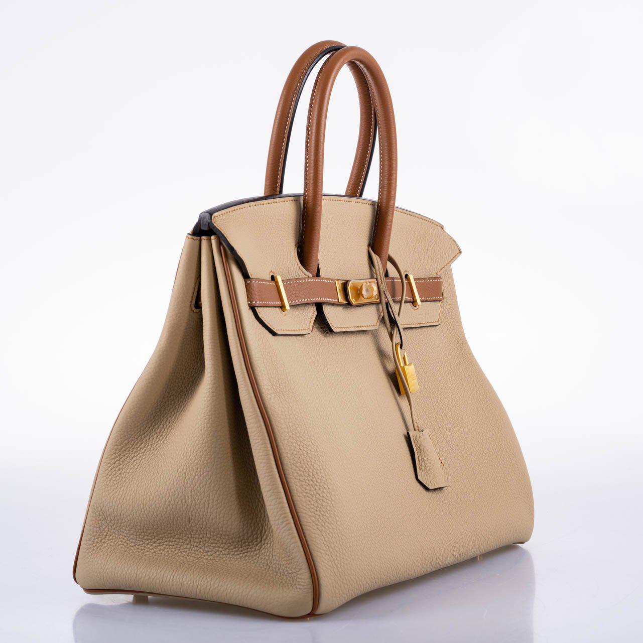 Hermès HSS Birkin 35 Trench & Gold Togo with Brushed Gold Hardware