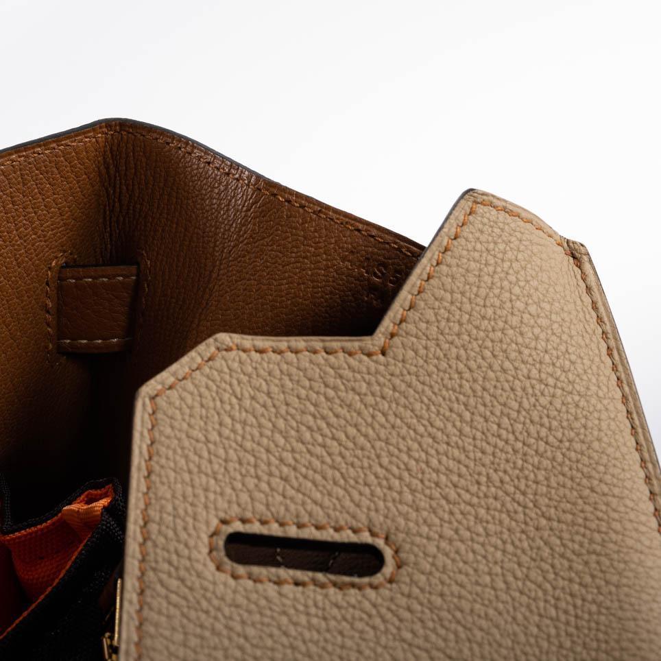 Hermès HSS Birkin 35 Trench & Gold Togo with Brushed Gold Hardware