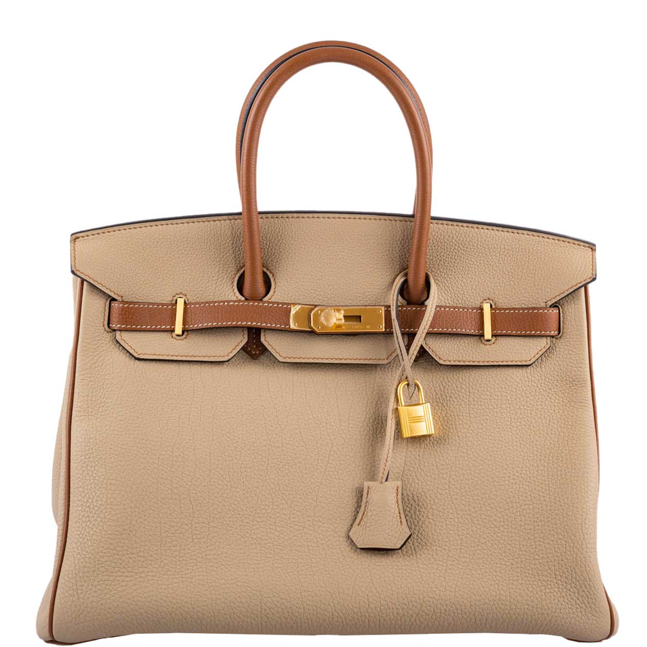 Hermès HSS Birkin 35 Trench & Gold Togo with Brushed Gold Hardware