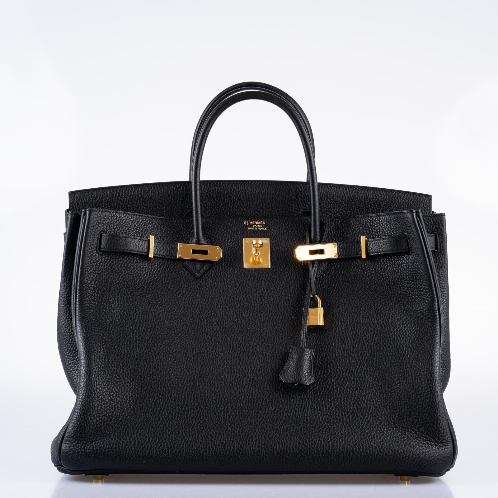 Hermès HSS Birkin 40 Black Togo with Bleu Royal Interior Gold Hardware