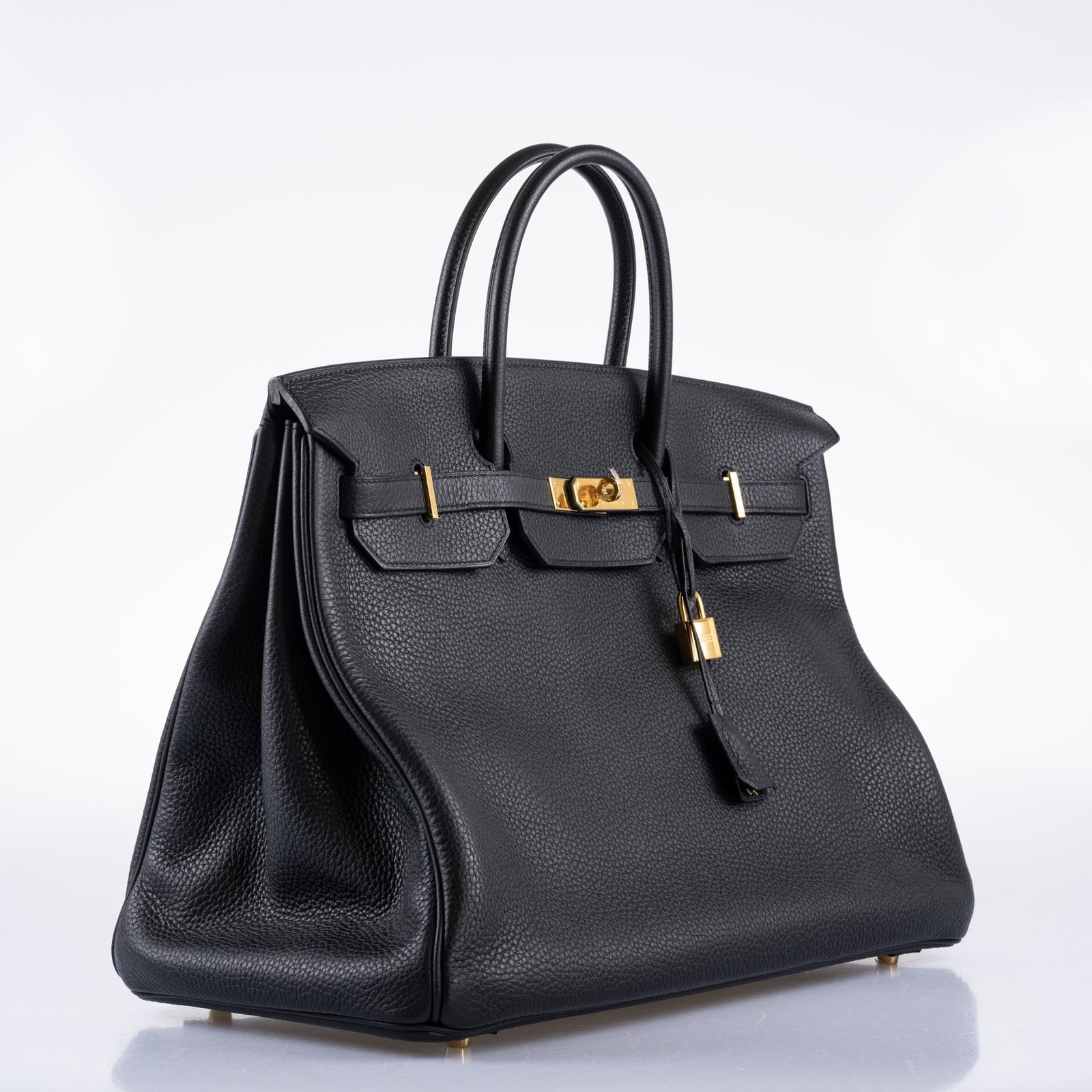 Hermès HSS Birkin 40 Black Togo with Bleu Royal Interior Gold Hardware