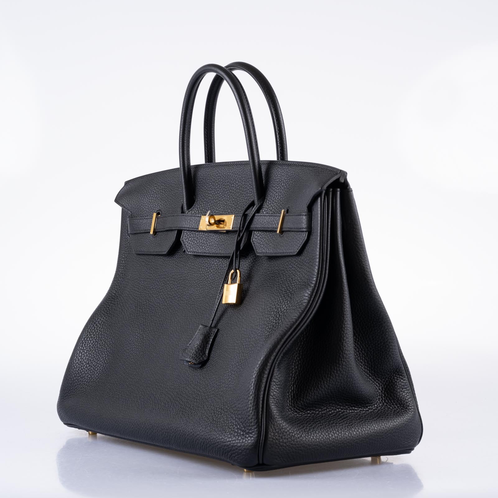 Hermès HSS Birkin 40 Black Togo with Bleu Royal Interior Gold Hardware