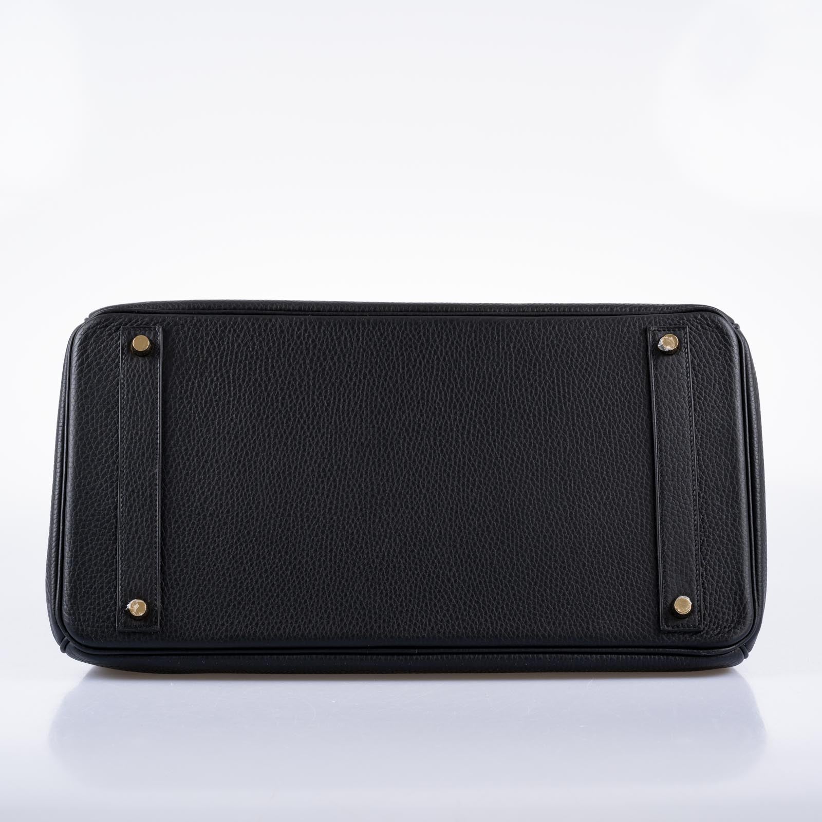 Hermès HSS Birkin 40 Black Togo with Bleu Royal Interior Gold Hardware