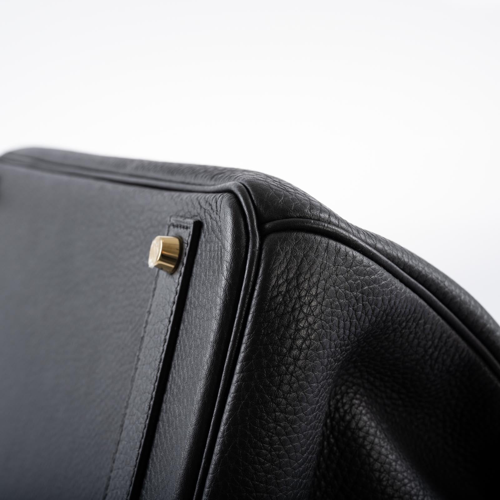 Hermès HSS Birkin 40 Black Togo with Bleu Royal Interior Gold Hardware