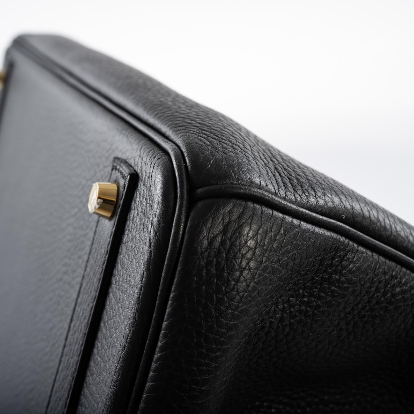 Hermès HSS Birkin 40 Black Togo with Bleu Royal Interior Gold Hardware